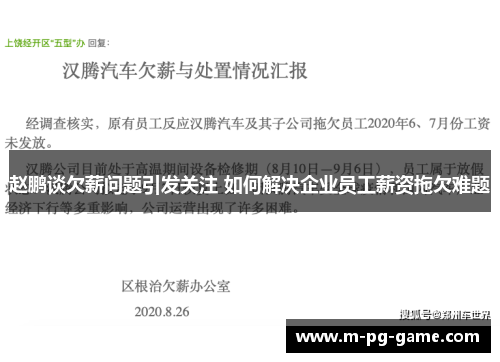 赵鹏谈欠薪问题引发关注 如何解决企业员工薪资拖欠难题