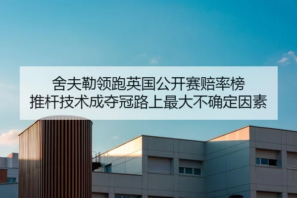 舍夫勒领跑英国公开赛赔率榜 推杆技术成夺冠路上最大不确定因素